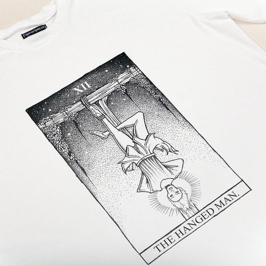 "The Hanged Man." Rider Waite Tarot Series - Unisex Organic Cotton Tee - www.tigerstripes.co - tee