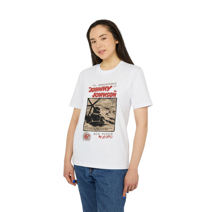 Johnny Johnson, Ace Flyer — Danny Parkinson Designs Organic Cotton Tee