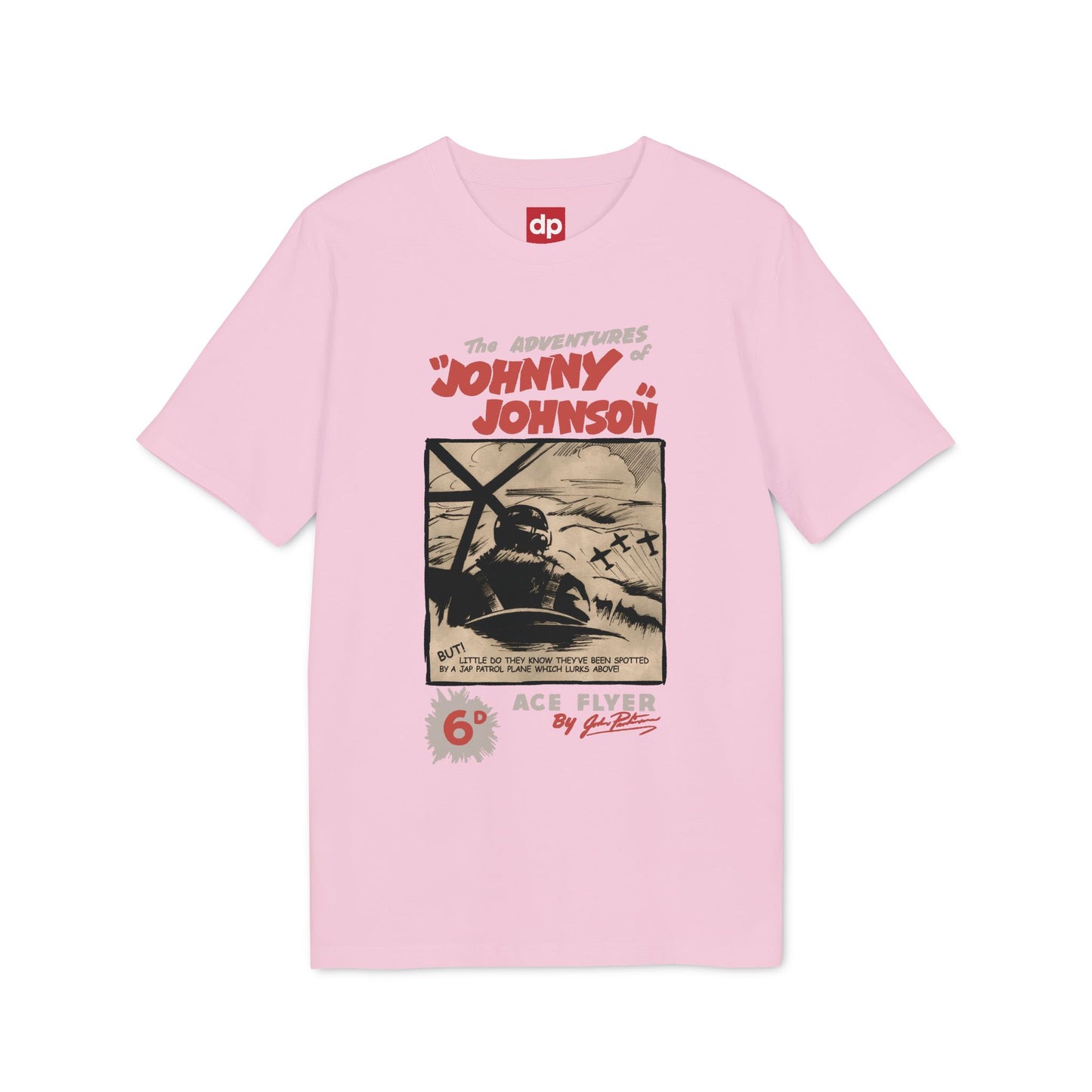 Johnny Johnson, Ace Flyer — Danny Parkinson Designs Organic Cotton Tee