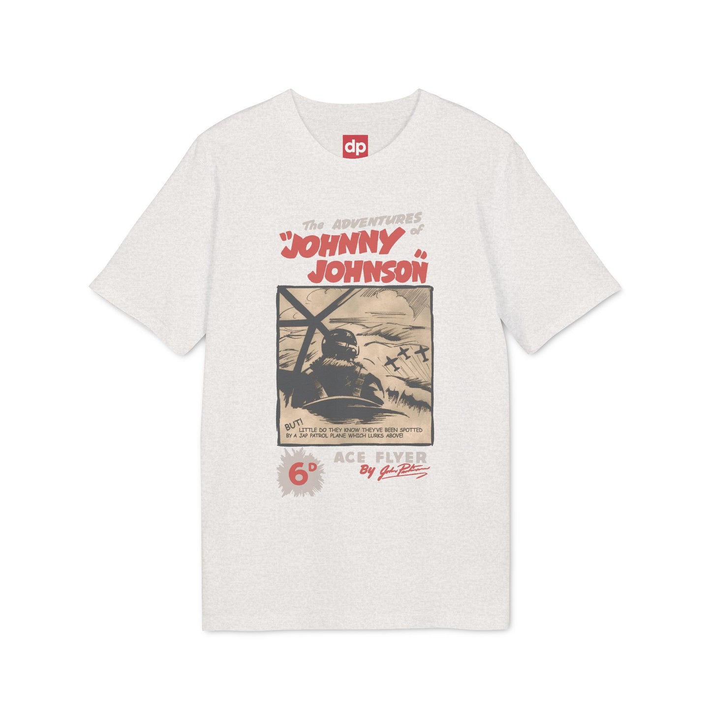 Johnny Johnson, Ace Flyer — Danny Parkinson Designs Organic Cotton Tee