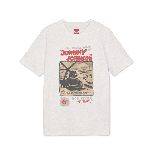 Johnny Johnson, Ace Flyer — Danny Parkinson Designs Organic Cotton Tee