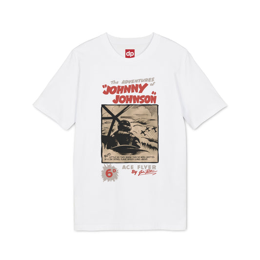 Johnny Johnson, Ace Flyer — Danny Parkinson Designs Organic Cotton Tee