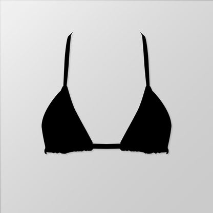 Classic Ruched Triangle Bikini Top - Signal Yellow - www.tigerstripes.co - Bikini Top