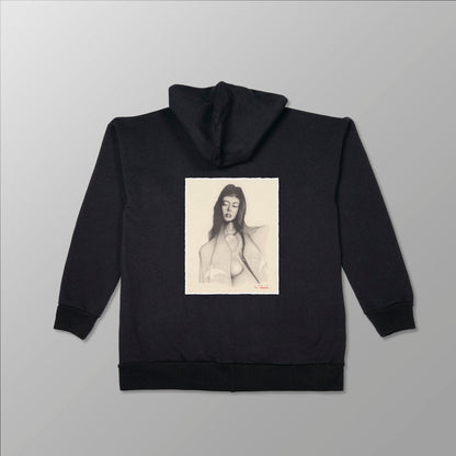Limited Edition, Unisex Cotton Fleece Hoodie - "Two Cranes." - www.tigerstripes.co -