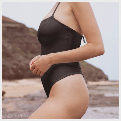 Classic Straight Cut One Piece - Black