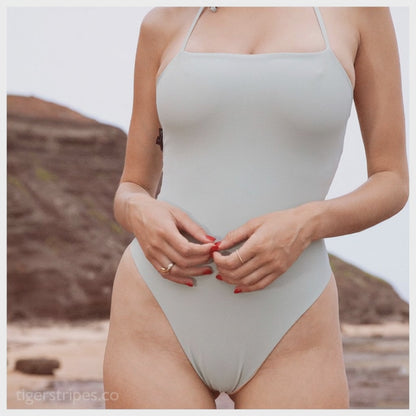 Classic Straight Cut One Piece - Eggshell Blue