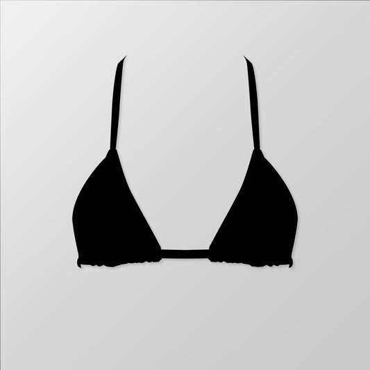 Classic Ruched Triangle Bikini Top - Signal Yellow