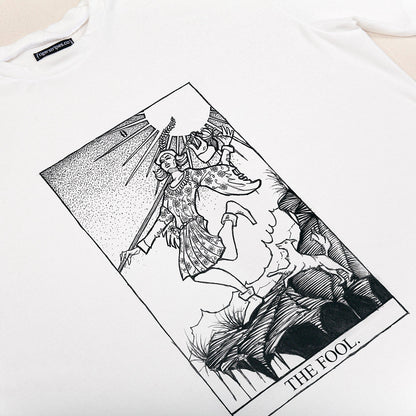 "The Fool." Rider Waite Tarot Series - Unisex Organic Cotton Tee - www.tigerstripes.co - tee