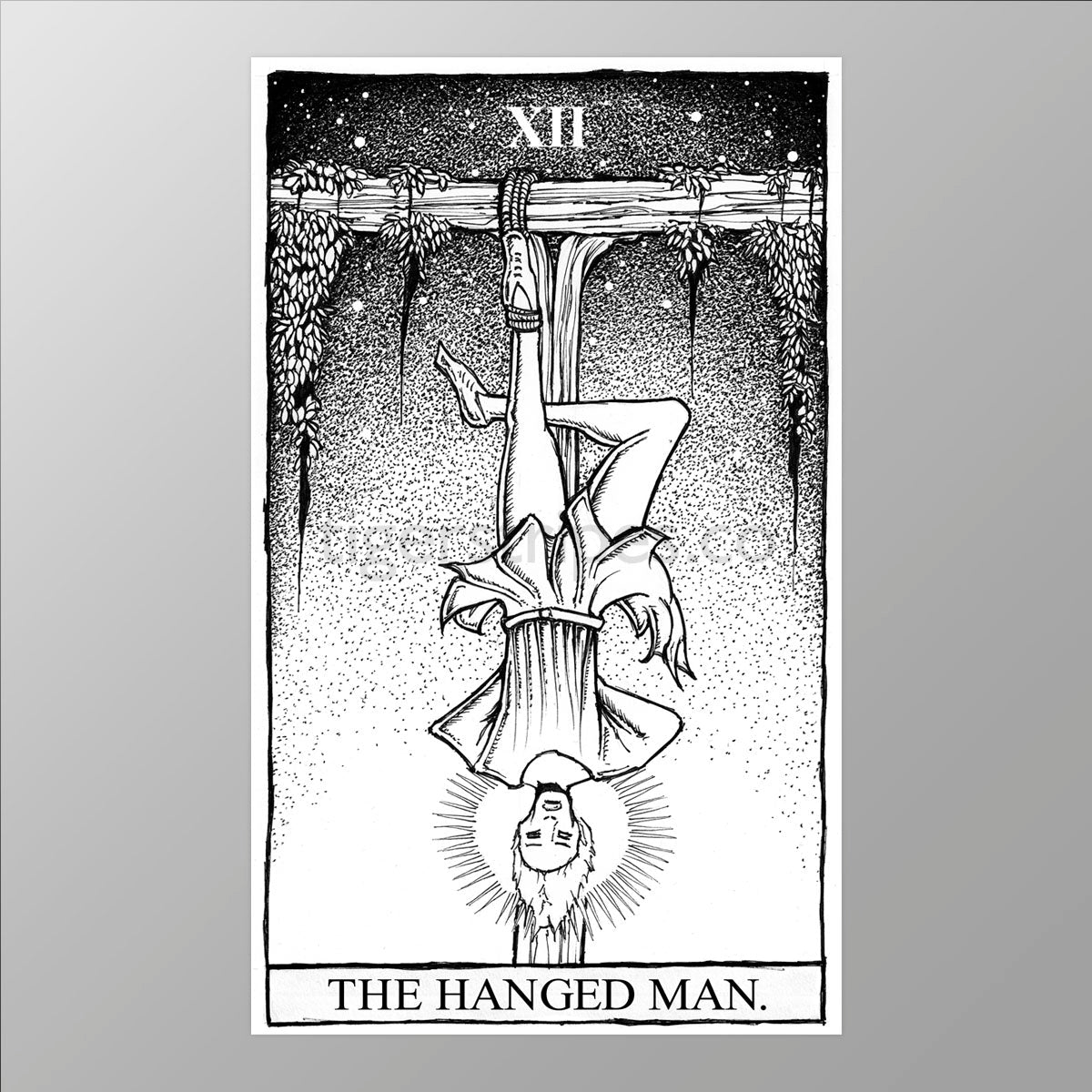 "The Hanged Man." Rider Waite Tarot Series - Unisex Organic Cotton Tee - www.tigerstripes.co - tee