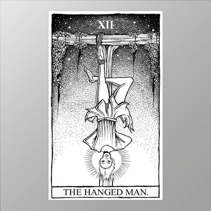 "The Hanged Man." Rider Waite Tarot Series - Unisex Organic Cotton Tee - www.tigerstripes.co - tee