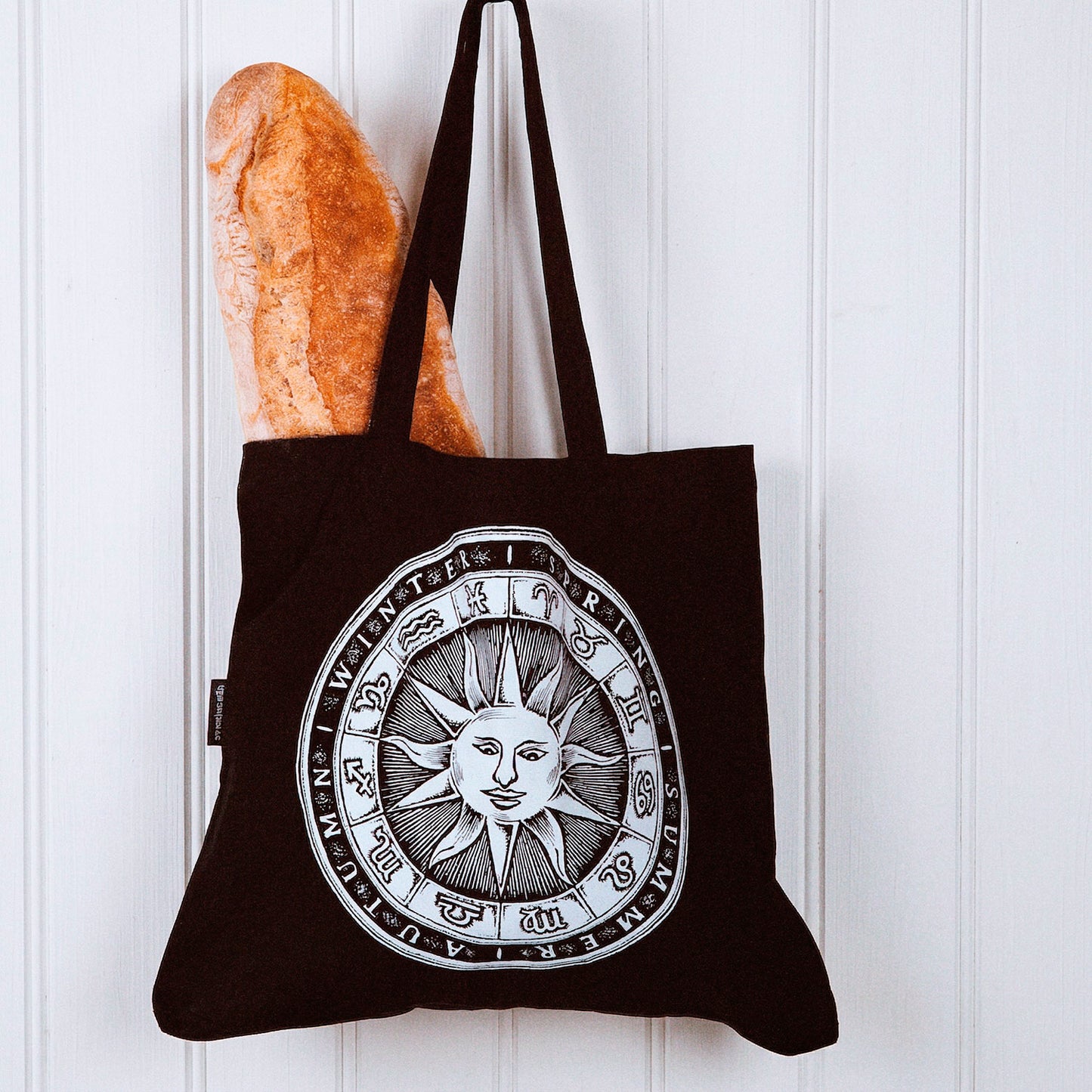 Zodiac Sun Dial - Organic Cotton Canvas Tote Bag