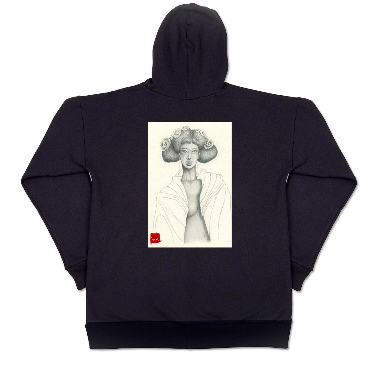 Geisha Moon Series 1 - (Ayako) Limited Edition, Unisex Cotton Fleece Hoodie.