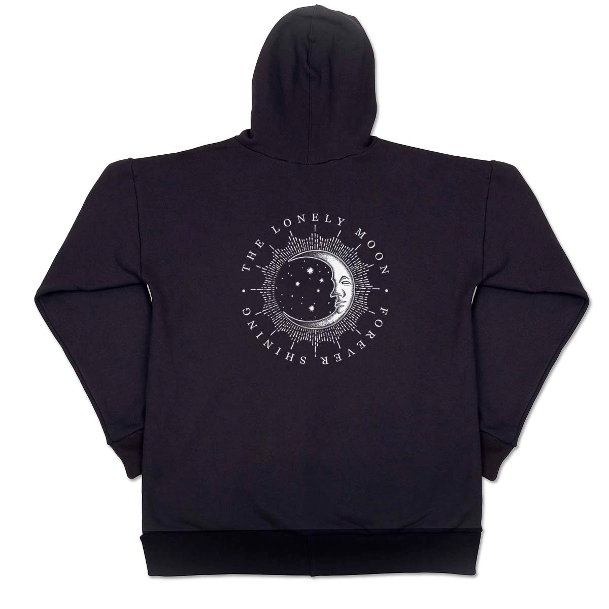 Unisex Cotton Fleece Hoodie - "Lonely Moon" (Celestial Series).
