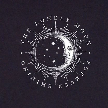 Unisex Cotton Fleece Hoodie - "Lonely Moon" (Celestial Series).
