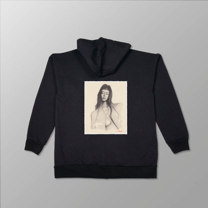 Limited Edition, Unisex Cotton Fleece Hoodie - "Two Cranes."