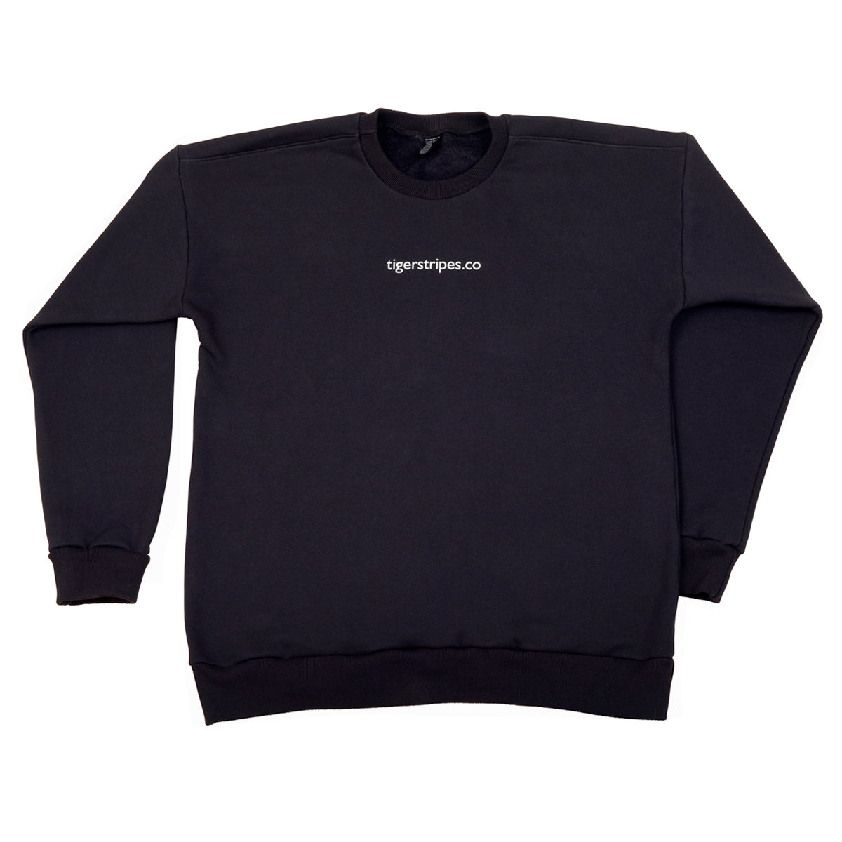 Unisex Cotton Fleece Sweater - Tigerstripes White Logo