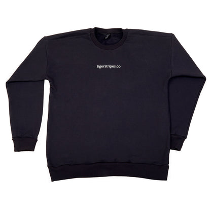 Unisex Cotton Fleece Sweater - Tigerstripes White Logo