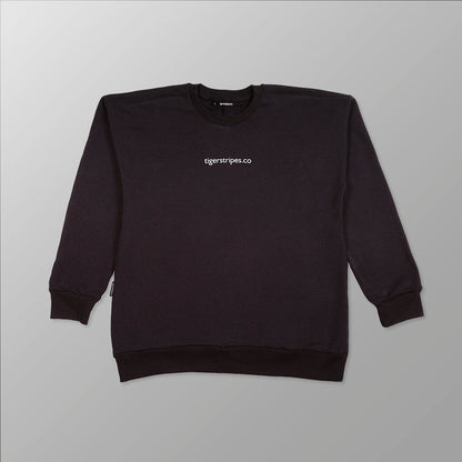 Unisex Cotton Fleece Sweater - Tigerstripes White Logo
