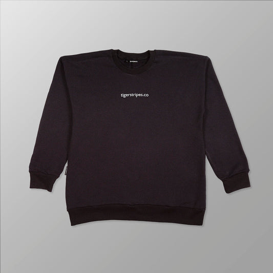 Unisex Cotton Fleece Sweater - Tigerstripes White Logo