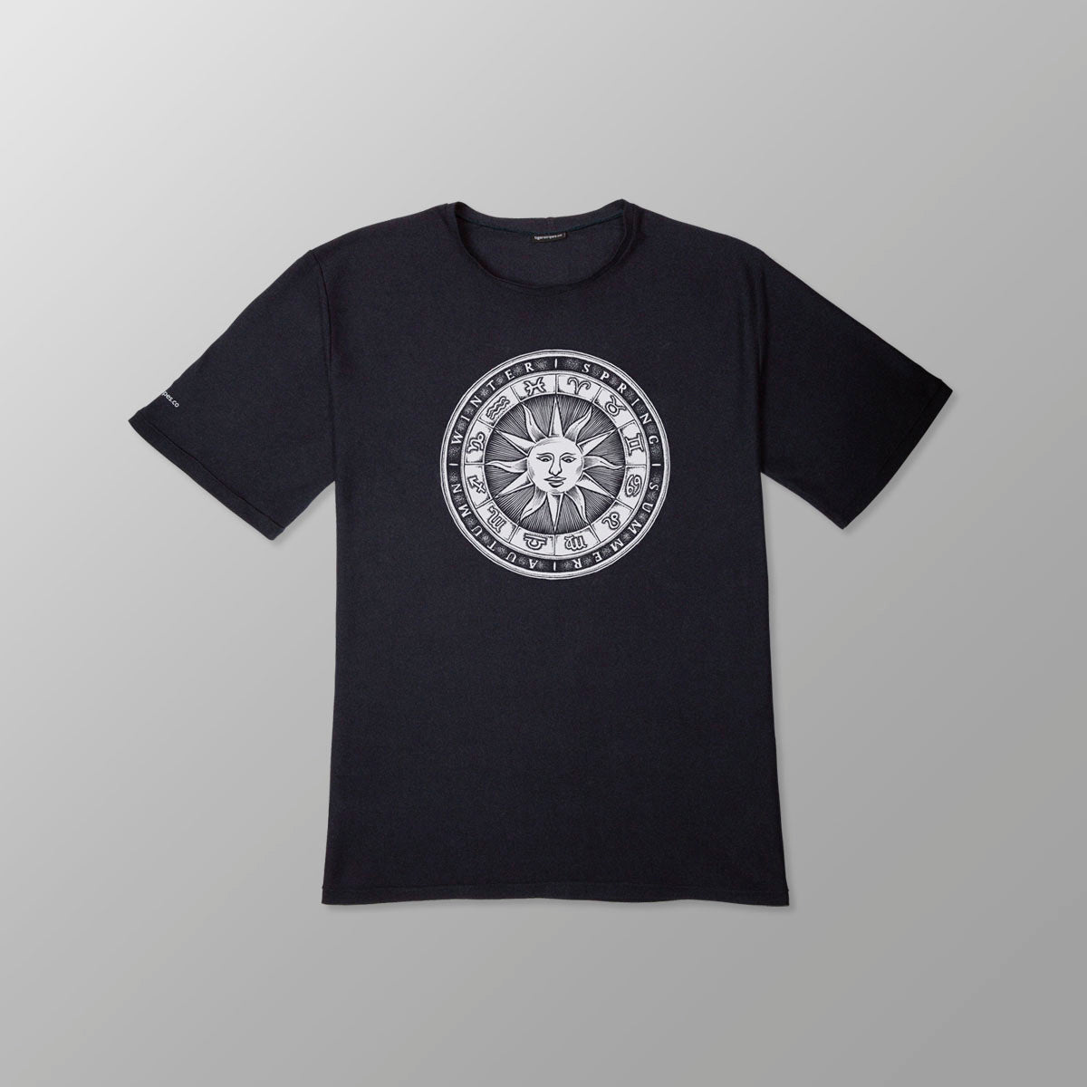 Unisex Organic Casual Fit Cotton Tee - "Zodiac Sundial" Celestial Series.