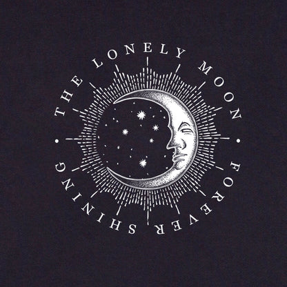 Unisex Cotton Fleece Hoodie - "Lonely Moon" (Celestial Series). - www.tigerstripes.co - hoodie