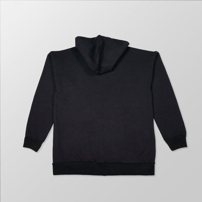 Unisex Cotton Fleece Hoodie - White Logo - www.tigerstripes.co - hoodie