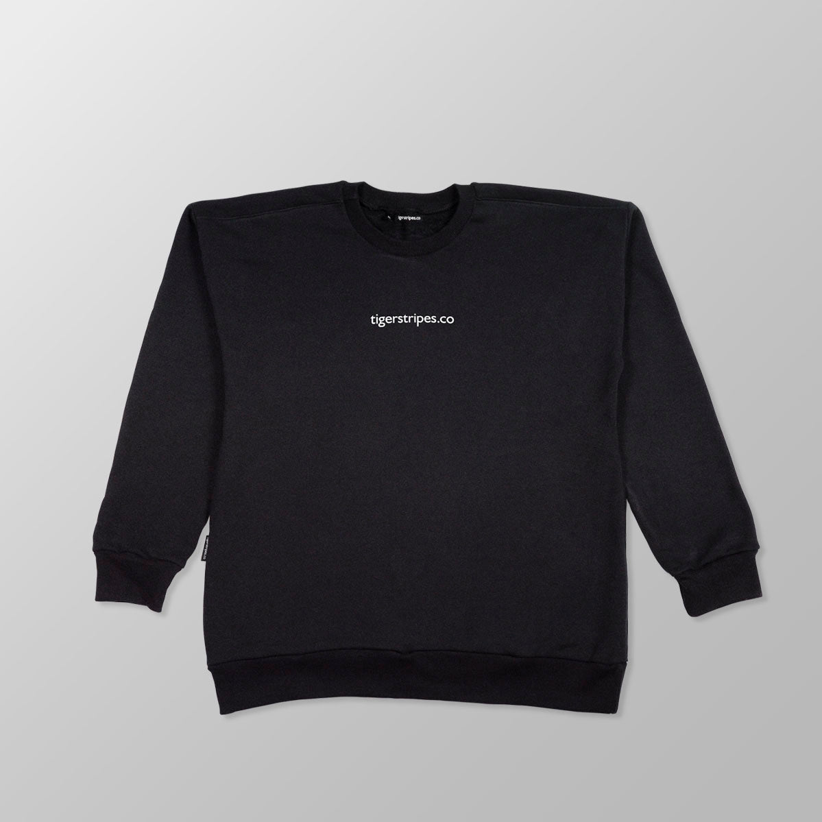 Unisex Cotton Fleece Sweater - Tigerstripes White Logo - www.tigerstripes.co - sweatshirt